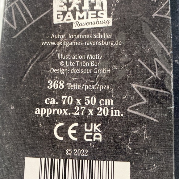 Ravensburger Escape puzzle Midnight in the Garden 368 pieces 6 logic puzzles - Picture 7 of 13